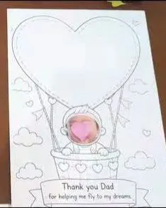 Two Father's Day cards reading Thank you Dad for helping me fly to my dreams